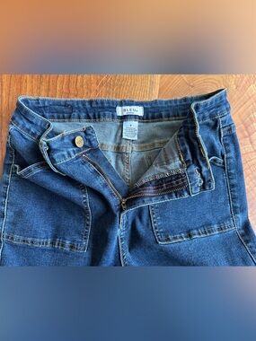 Bleu- Blue Denim cargo style Jeans Sz 8